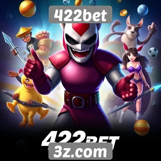 Diversidade de jogos disponíveis na plataforma 422bet